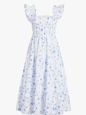 The Maternity Ellie Nap Dress - Blue Botanical